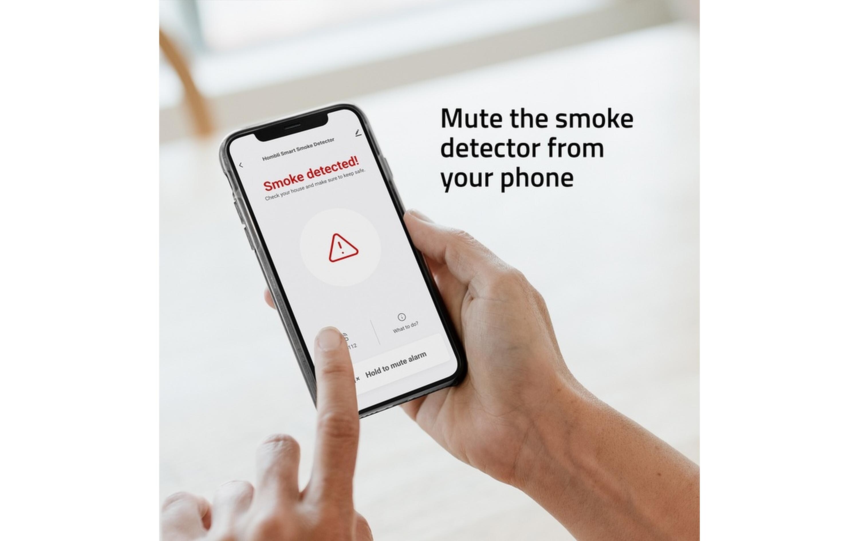 hombli Smart Smoke Detector 2+1 - weiss