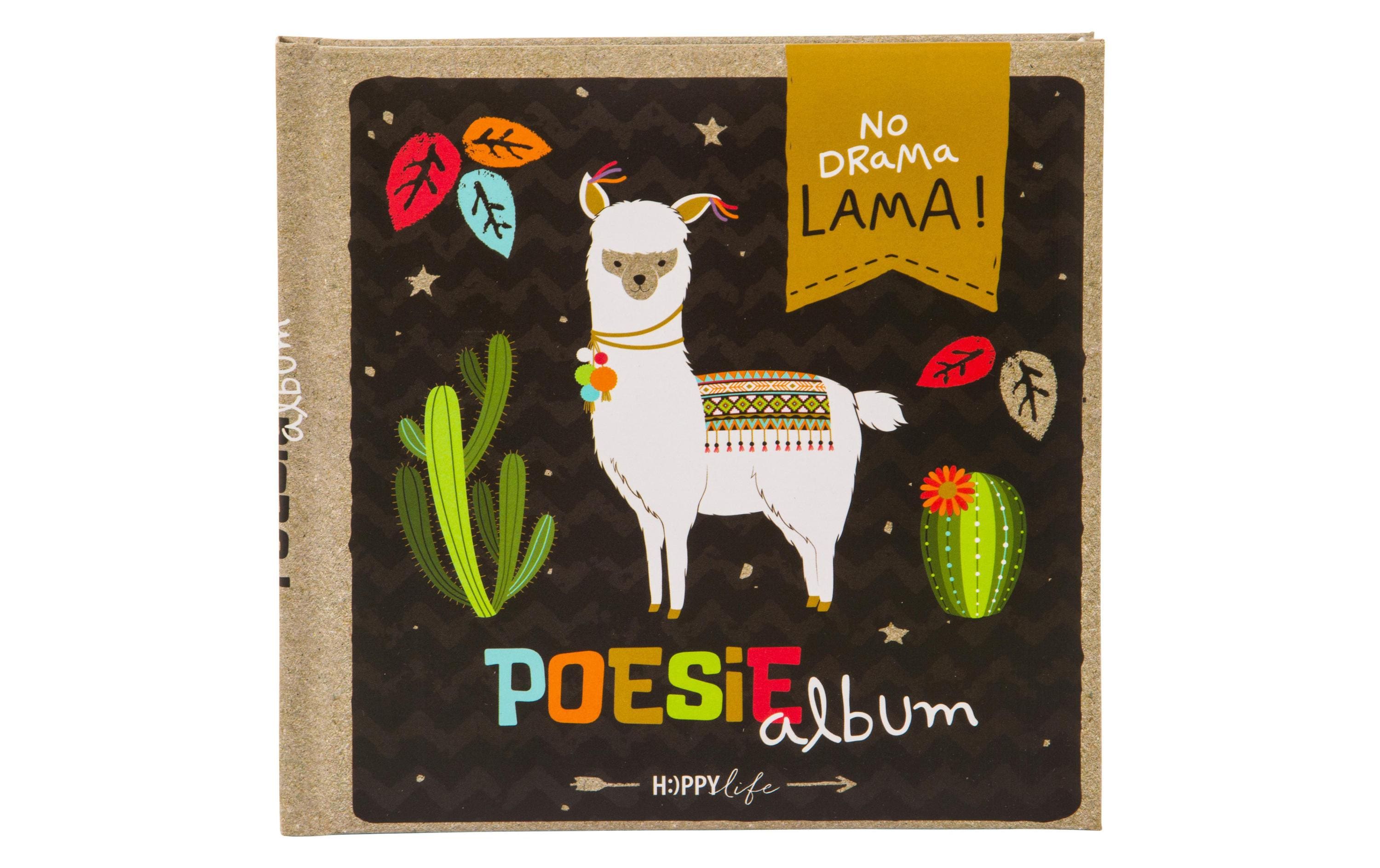 Goldbuch Poesiealbum Happylife Lama