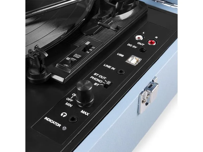 Fenton Plattenspieler mit Bluetooth RP118E Blau Fenton Plattenspieler mit Bluetooth RP118E Blau