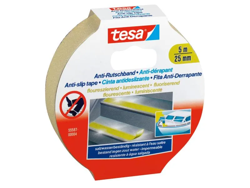 tesa Anti-Rutschband 5 m x 25 mm fluoreszierend tesa Anti-Rutschband 5 m x 25 mm fluoreszierend