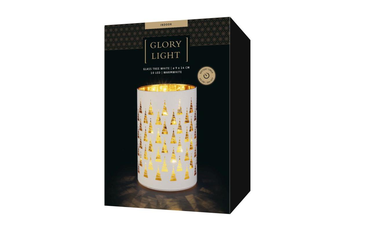 STT Windlicht Glas Tree 14 cm, Weiss STT Windlicht Glas Tree 14 cm, Weiss