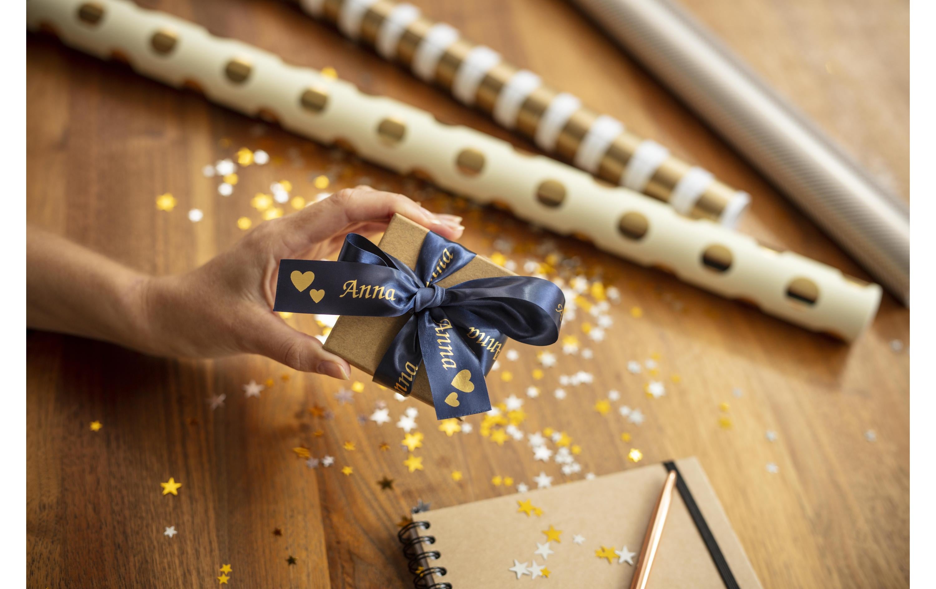 Brother Beschriftungsband TZe-RN54 Gold auf Dunkelblau, 24mm