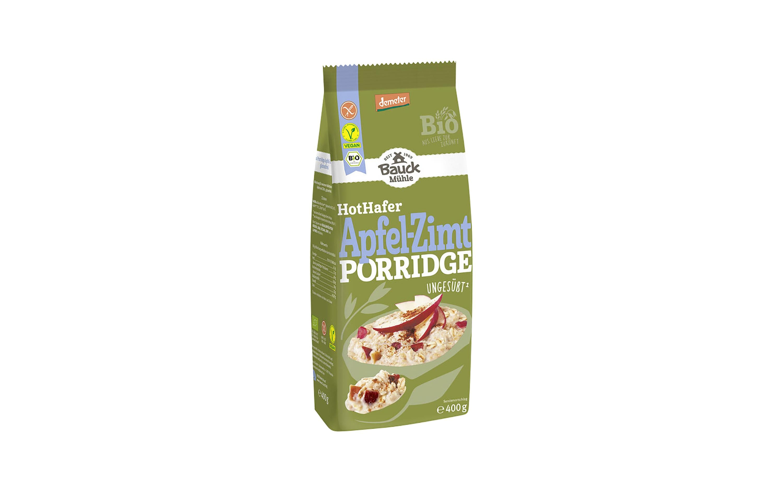 Bauck Mühle Hot Hafer Apfel-Zimt Porridge 400 g
