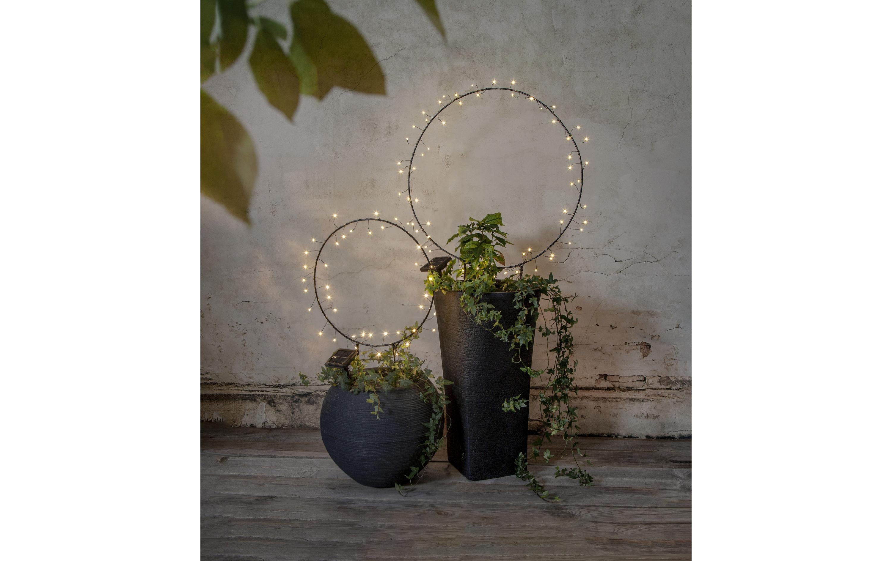 Star Trading Gartenlicht Solar Barlumi, 60 LEDs, Schwarz