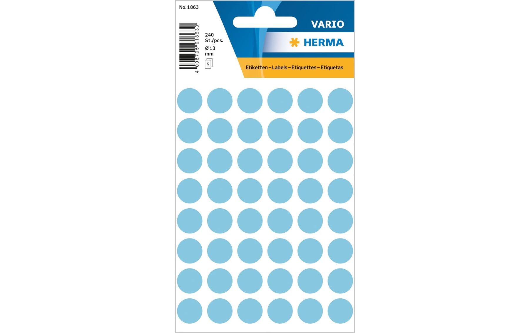 Herma Stickers Klebepunkte Vario Ø 13 mm, Blau