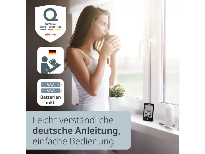 ADE Thermo-/Hygrometer digital Schwarz