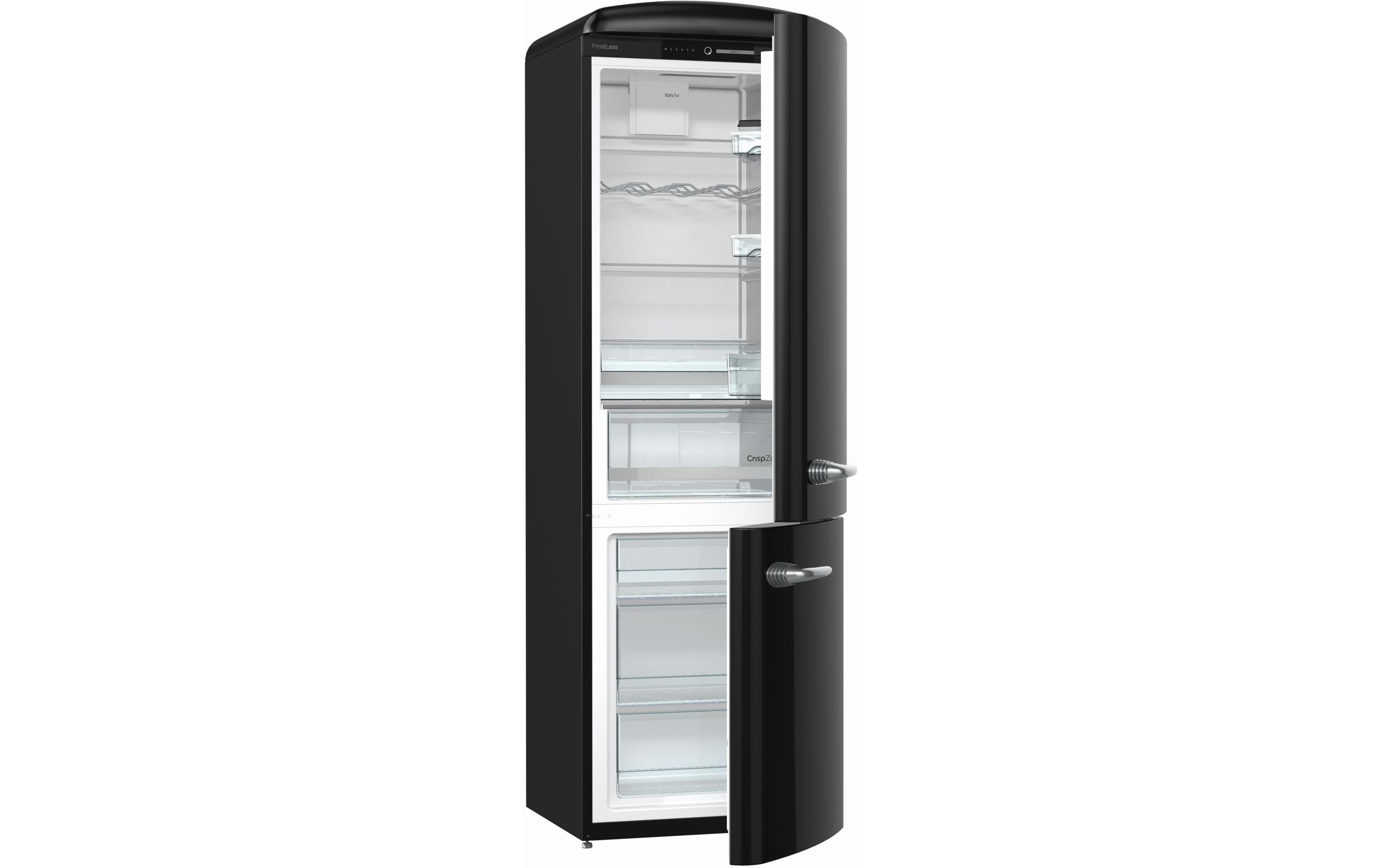 Sibir Kühl-Gefrierkombination Oldtimer OTN 32010 BL Schwarz