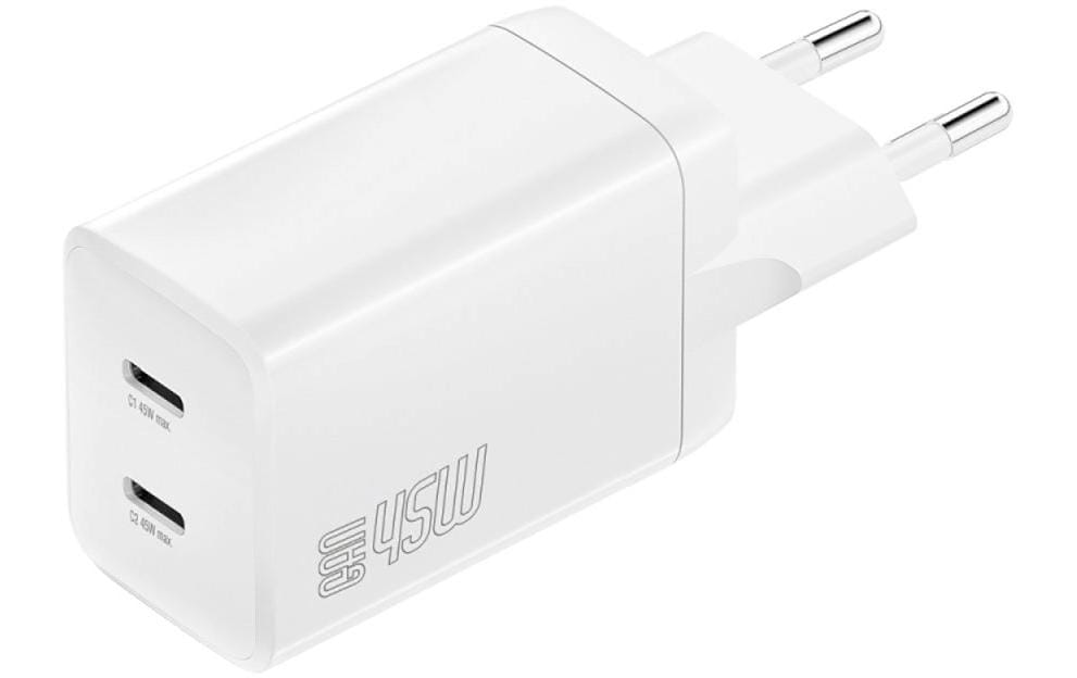 4smarts USB-Wandladegerät PDPlug Dual 2x USB-C 45 W GaN