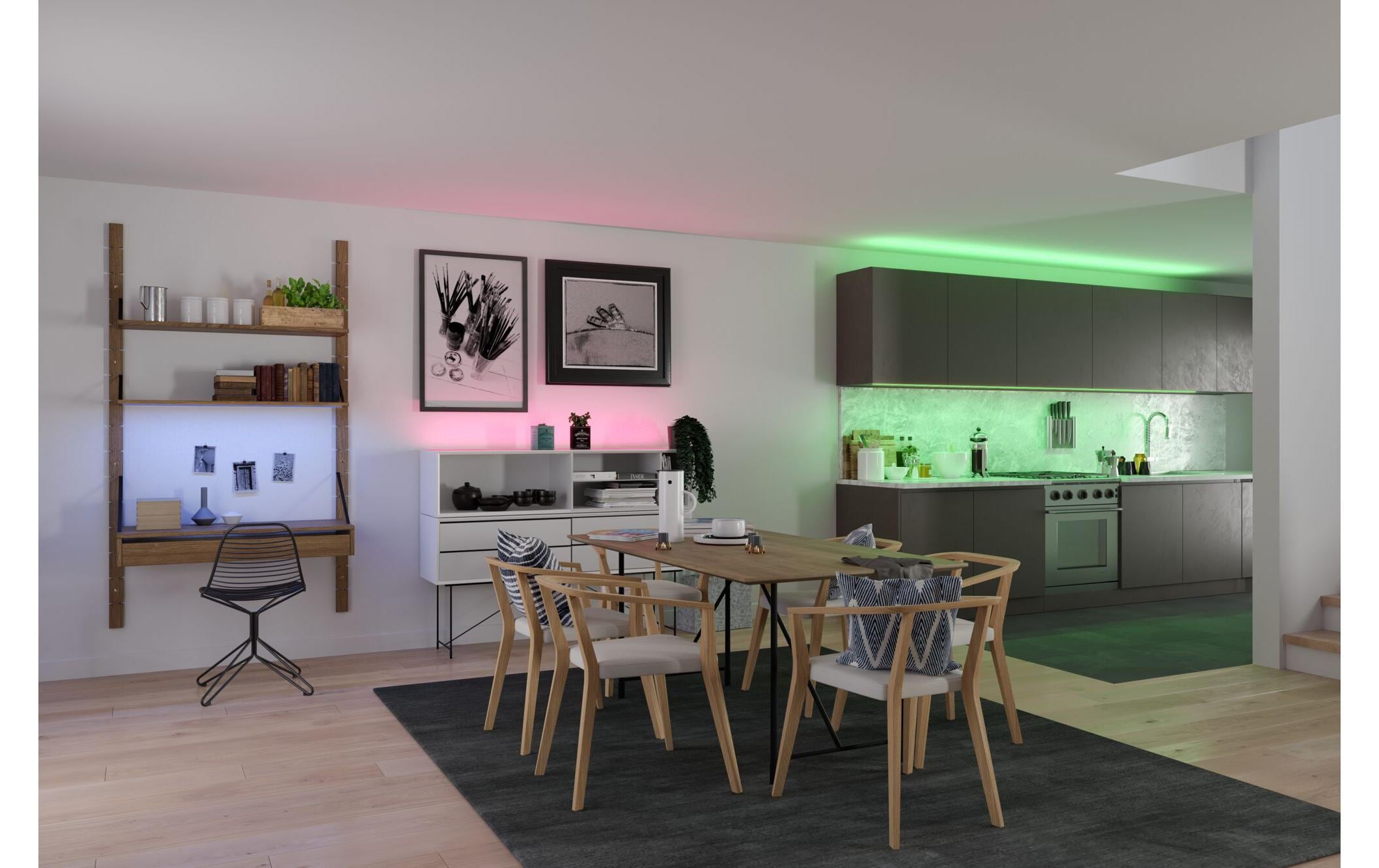 Paulmann LED-Stripe SimpLed Strip Set COB, RGB, 1.5 m, Weiss