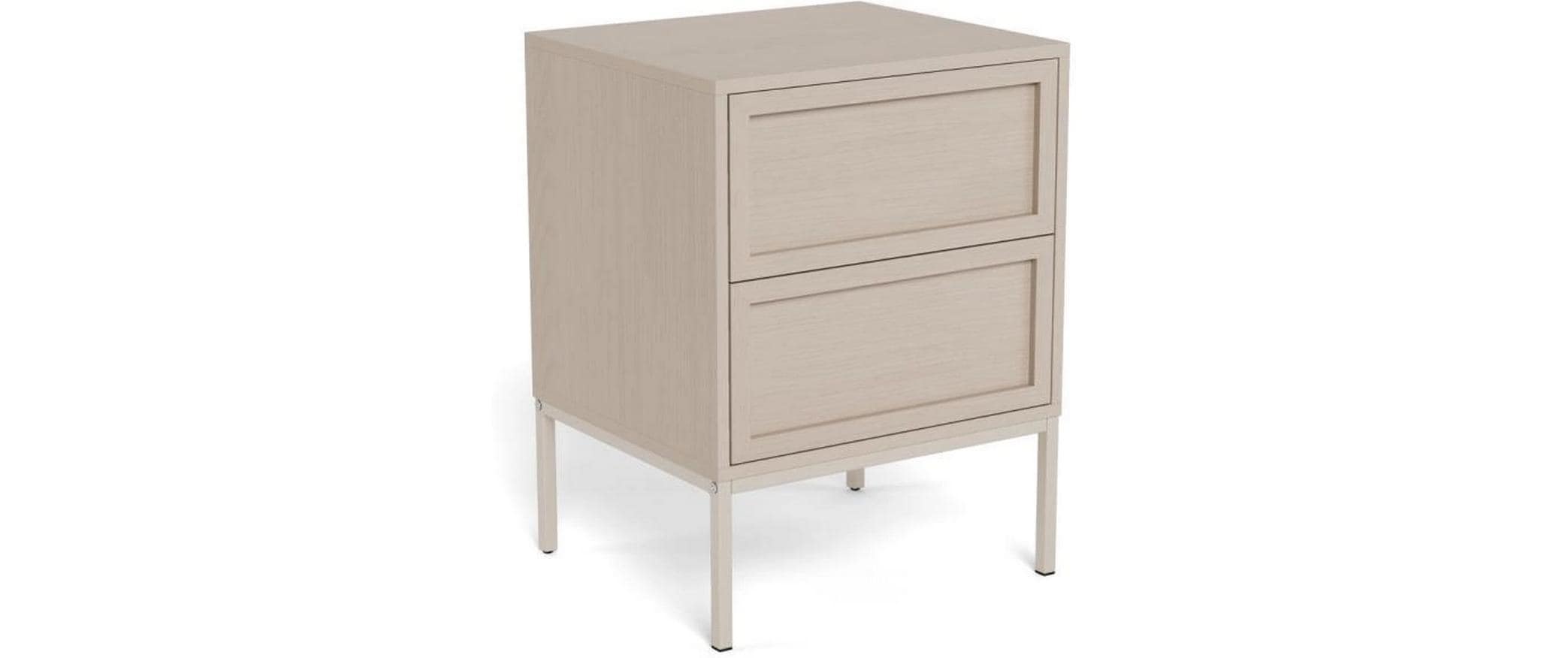 AC Design Nachttisch Palmdale Grau, 45.6 x 40 x 61 cm