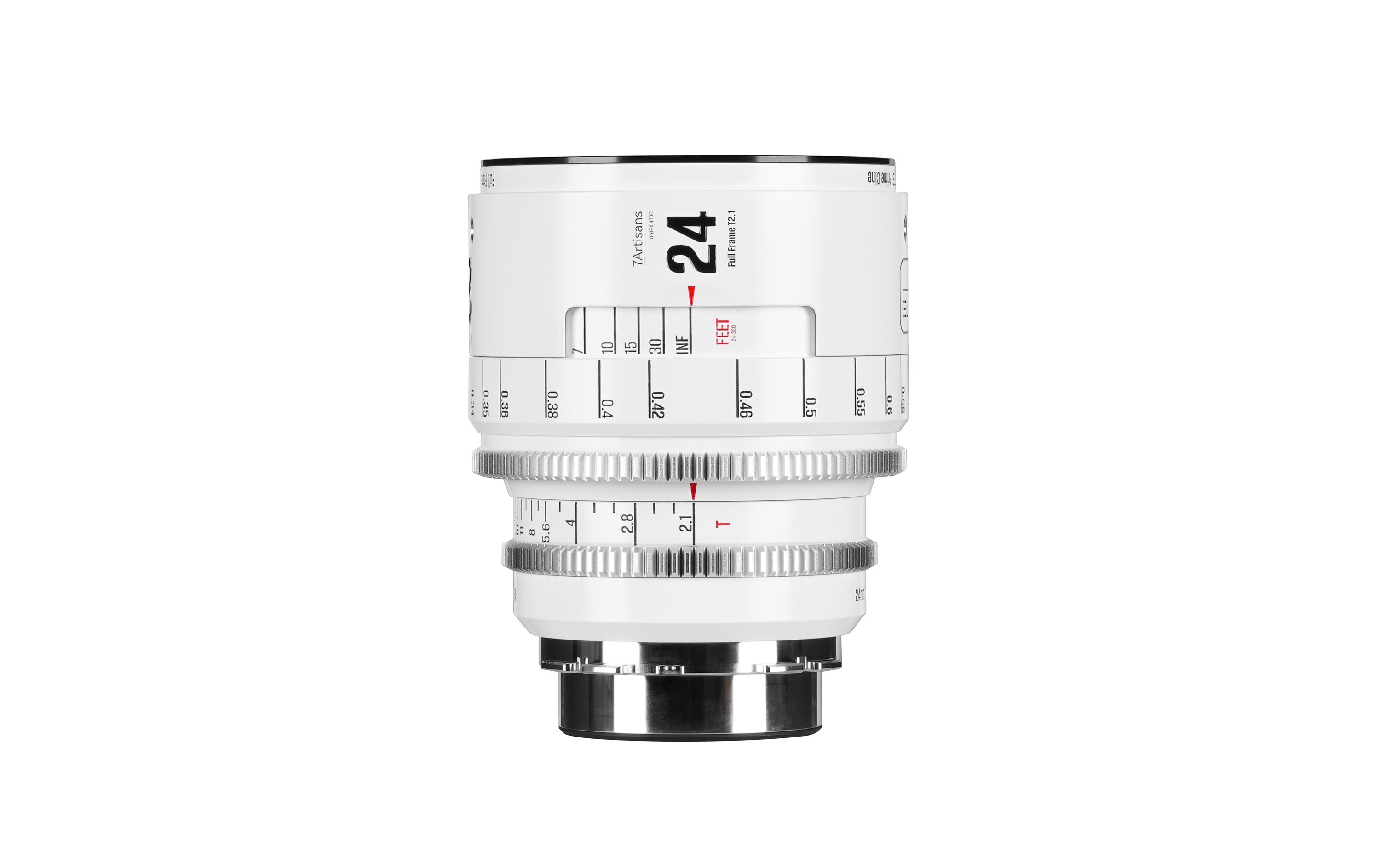 7Artisans Festbrennweite 24mm T/2.1 INFINTE Weiss – Arri PL