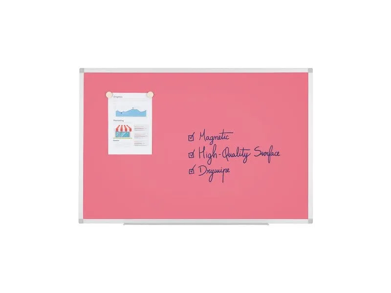 Bi-Office Magnethaftendes Whiteboard AYDA 120 cm x 90 cm, Rosa Bi-Office Magnethaftendes Whiteboard AYDA 120 cm x 90 cm, Rosa