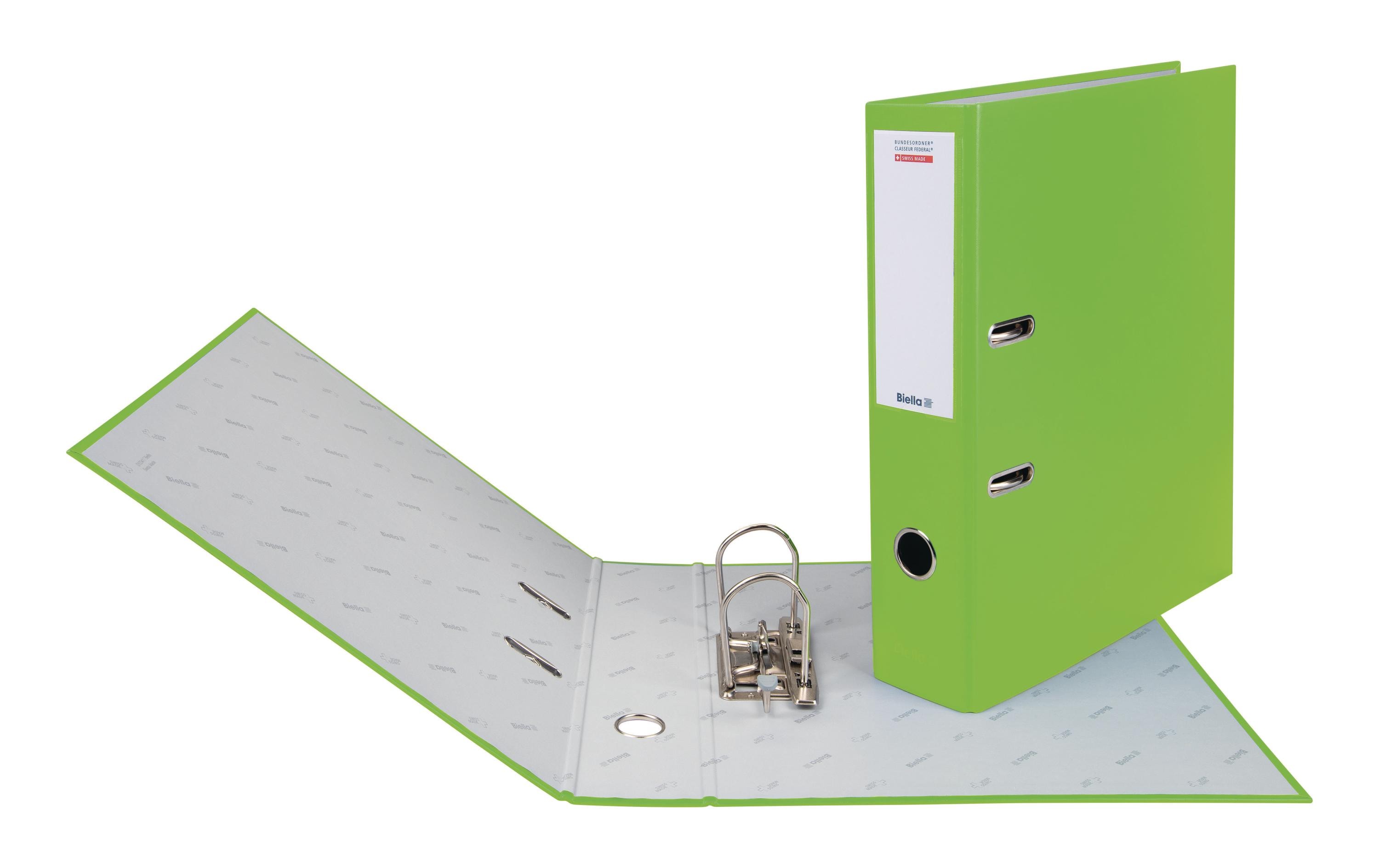 Biella Bundesordner A4 7 cm, Hellgrün