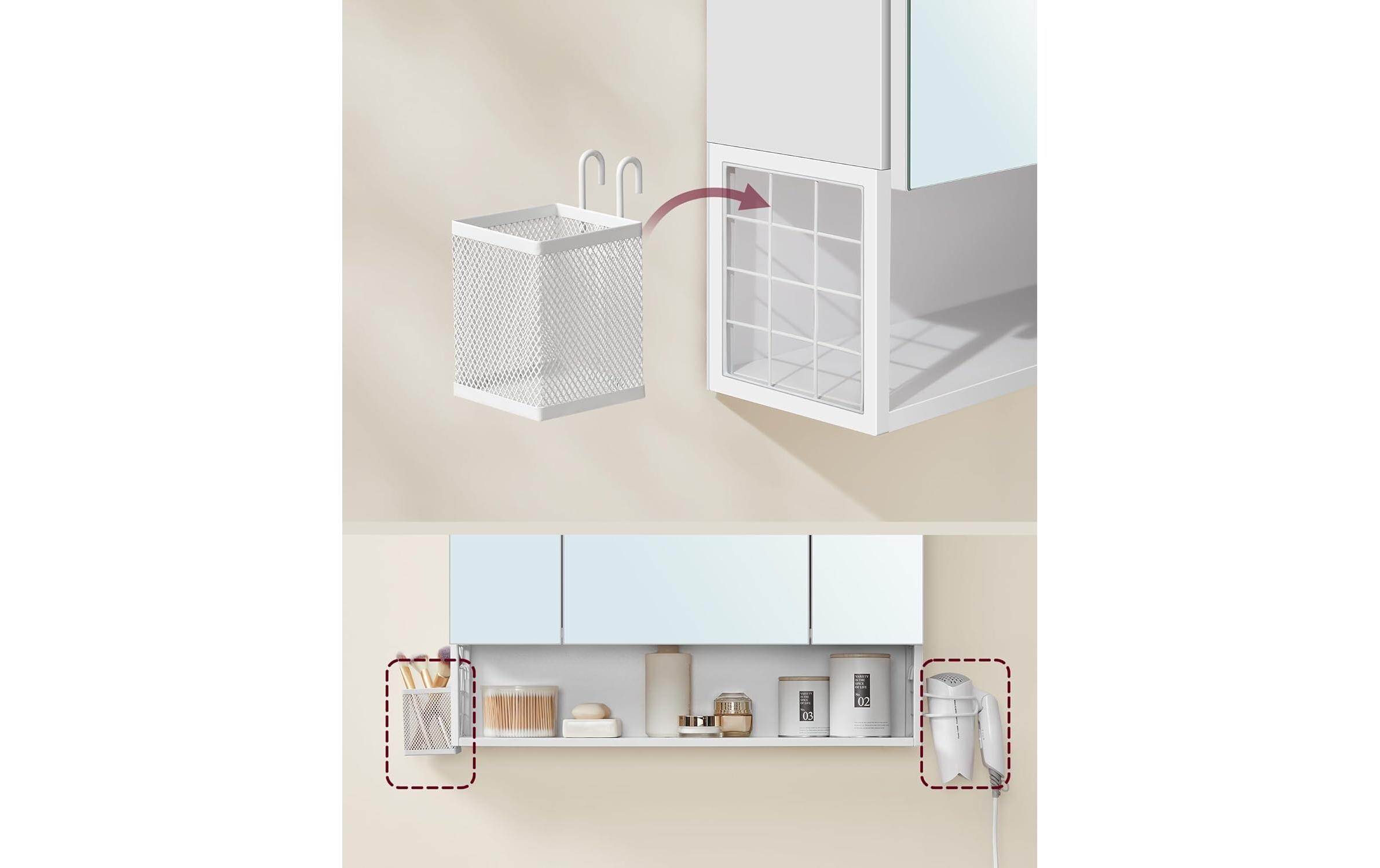 VASAGLE Spiegelschrank 16,5 x 70 x 75 cm