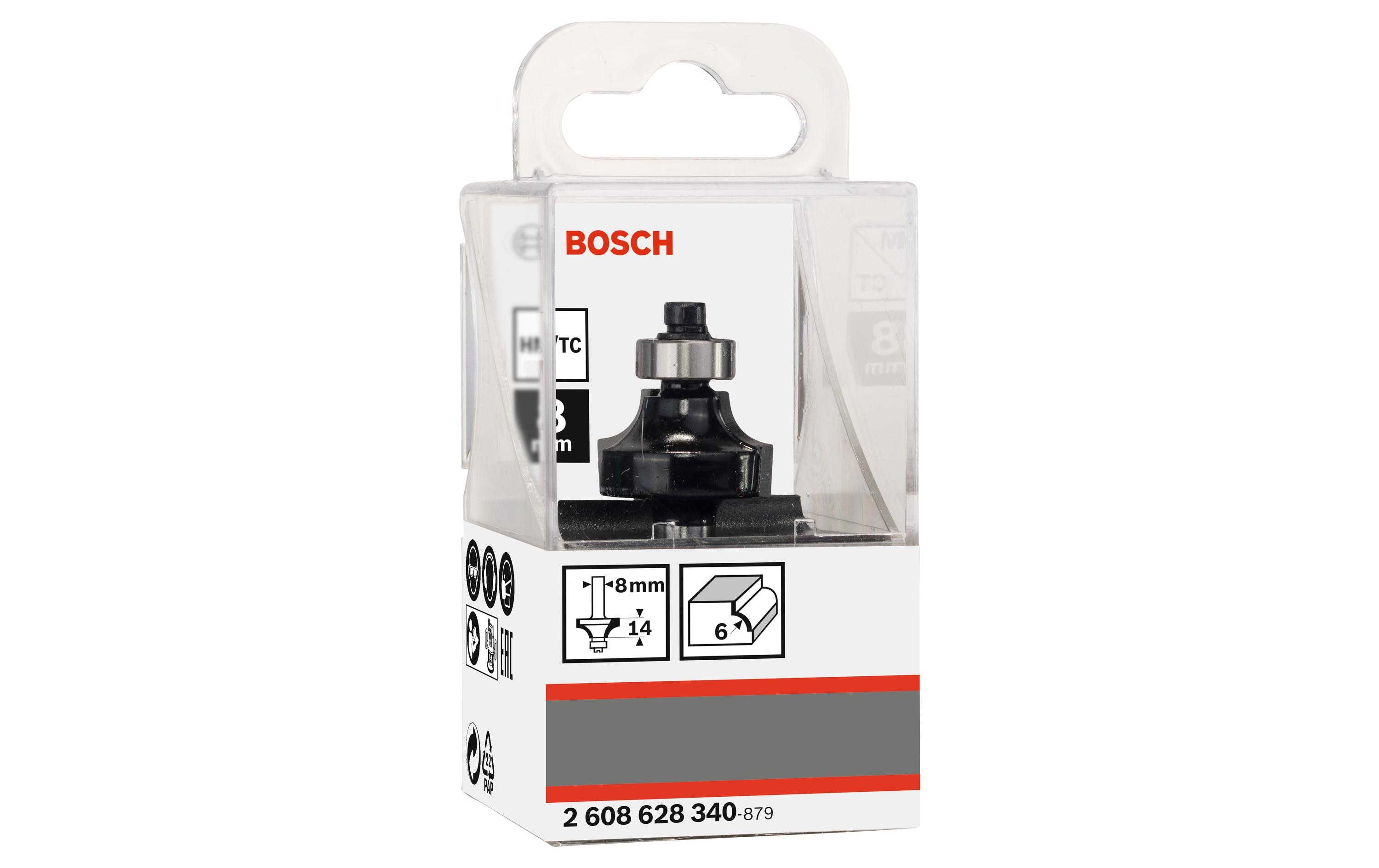 Bosch Professional Abrundfräser Standard for Wood R1 6 mm, L 13.2 mm, G 53 mm