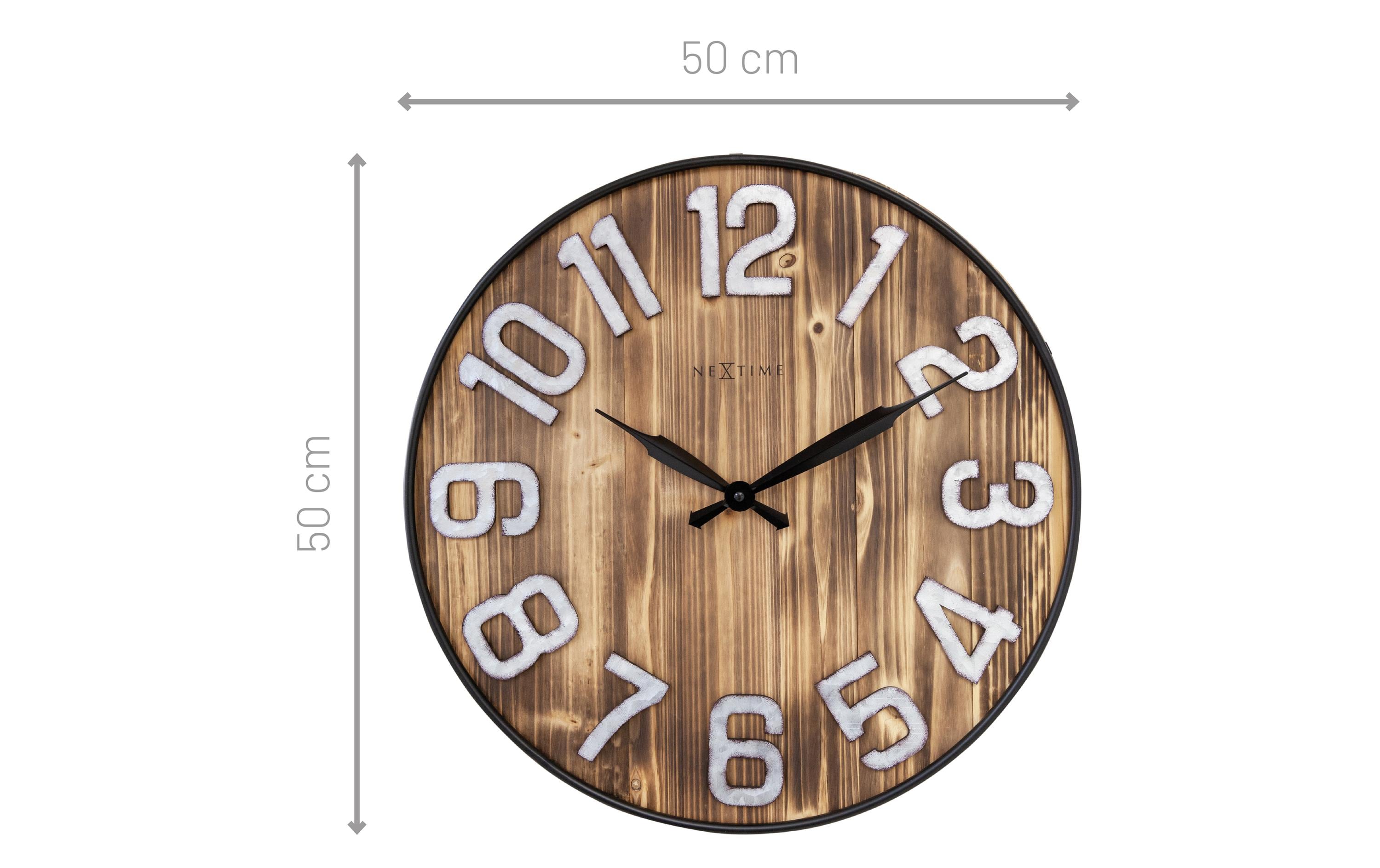 NeXtime Wanduhr Aberdeen Holz/Metall, 50 cm