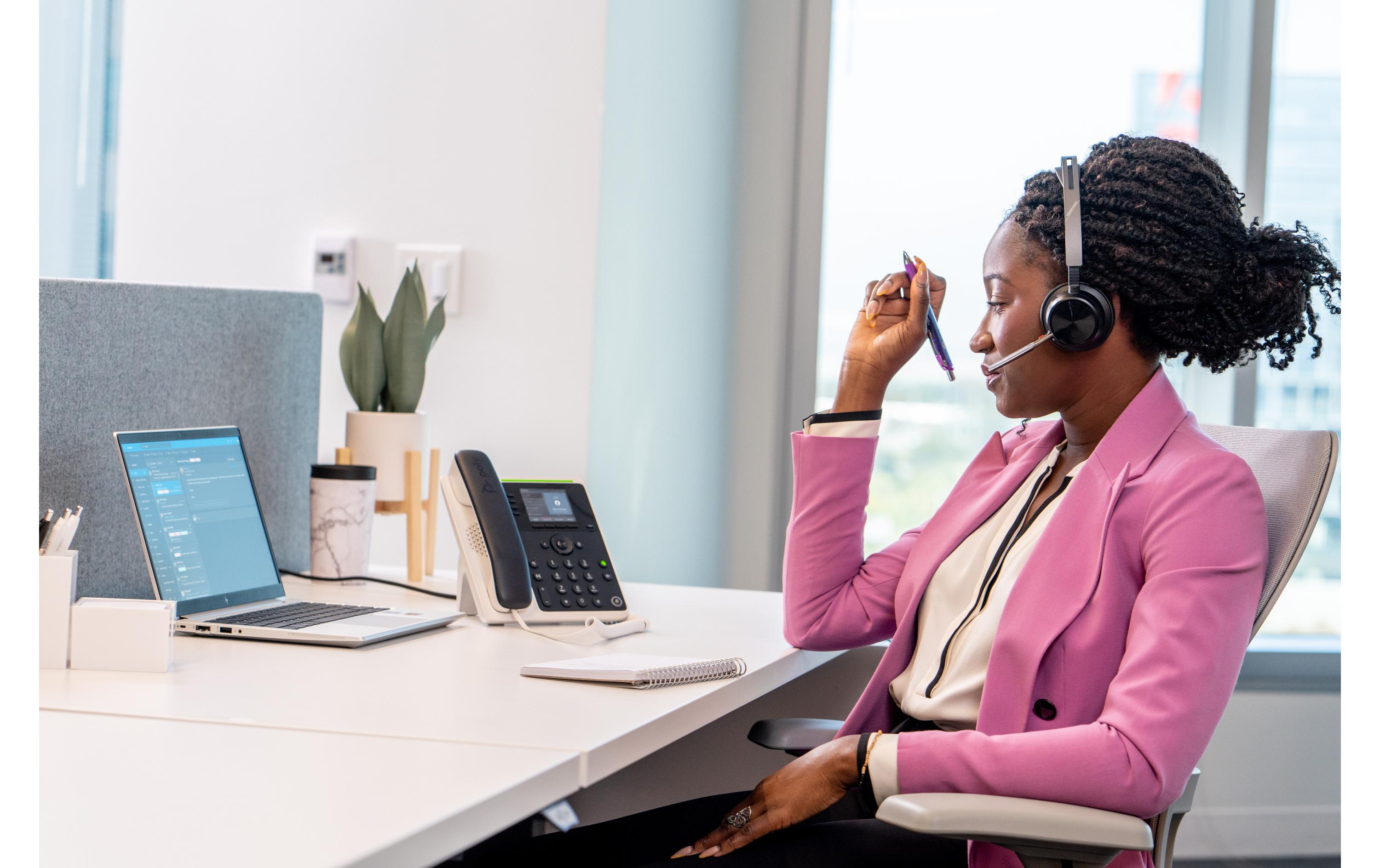 Poly Tischtelefon Edge E220 Schwarz/Weiss Poly Tischtelefon Edge E220 Schwarz/Weiss