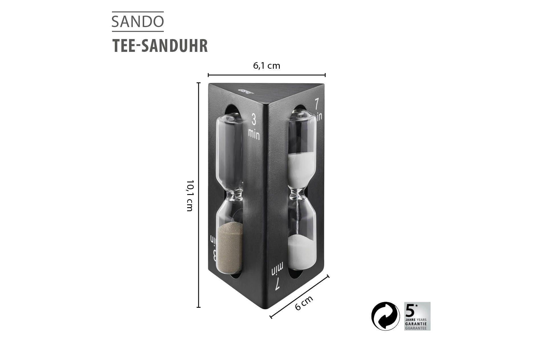 GEFU Tee-Sanduhr Sando Schwarz/Transparent