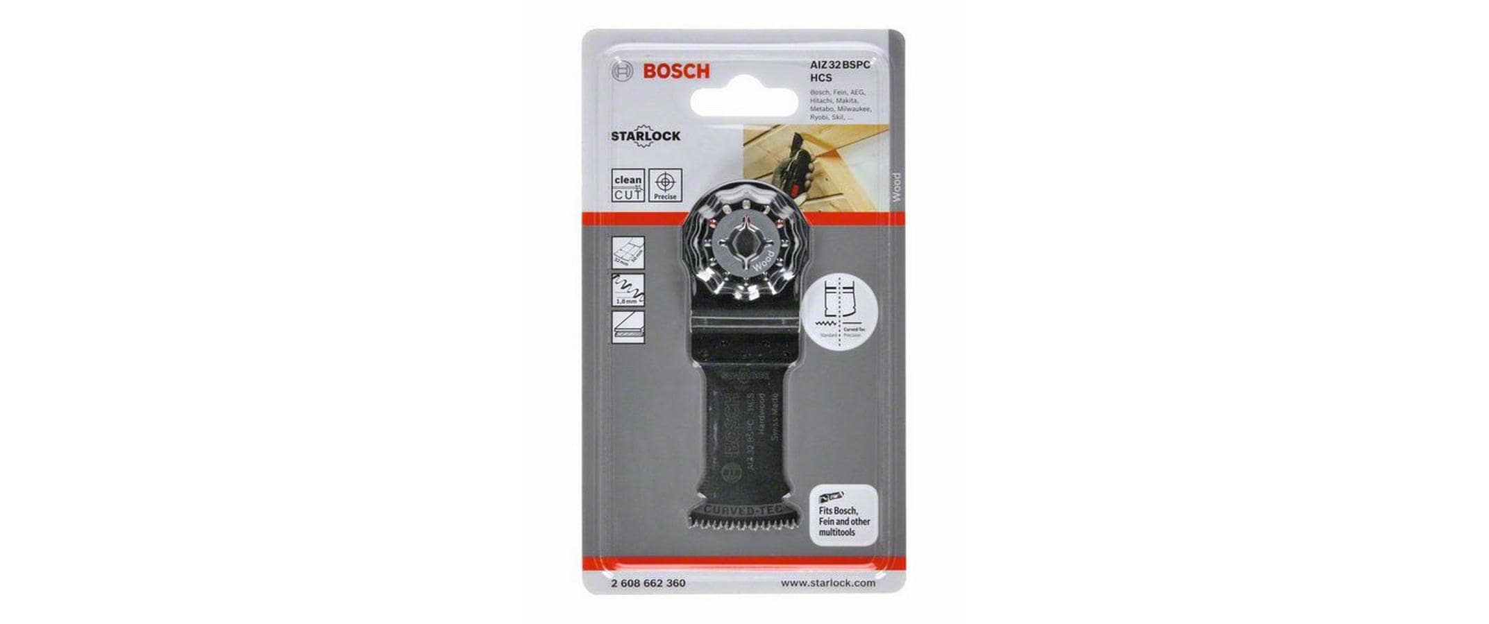 Bosch Professional Tauchsägeblatt Starlock HCS AIZ 32 BSPC Hart Holz 50 x 32 mm Bosch Professional Tauchsägeblatt Starlock HCS AIZ 32 BSPC Hart Holz 50 x 32 mm