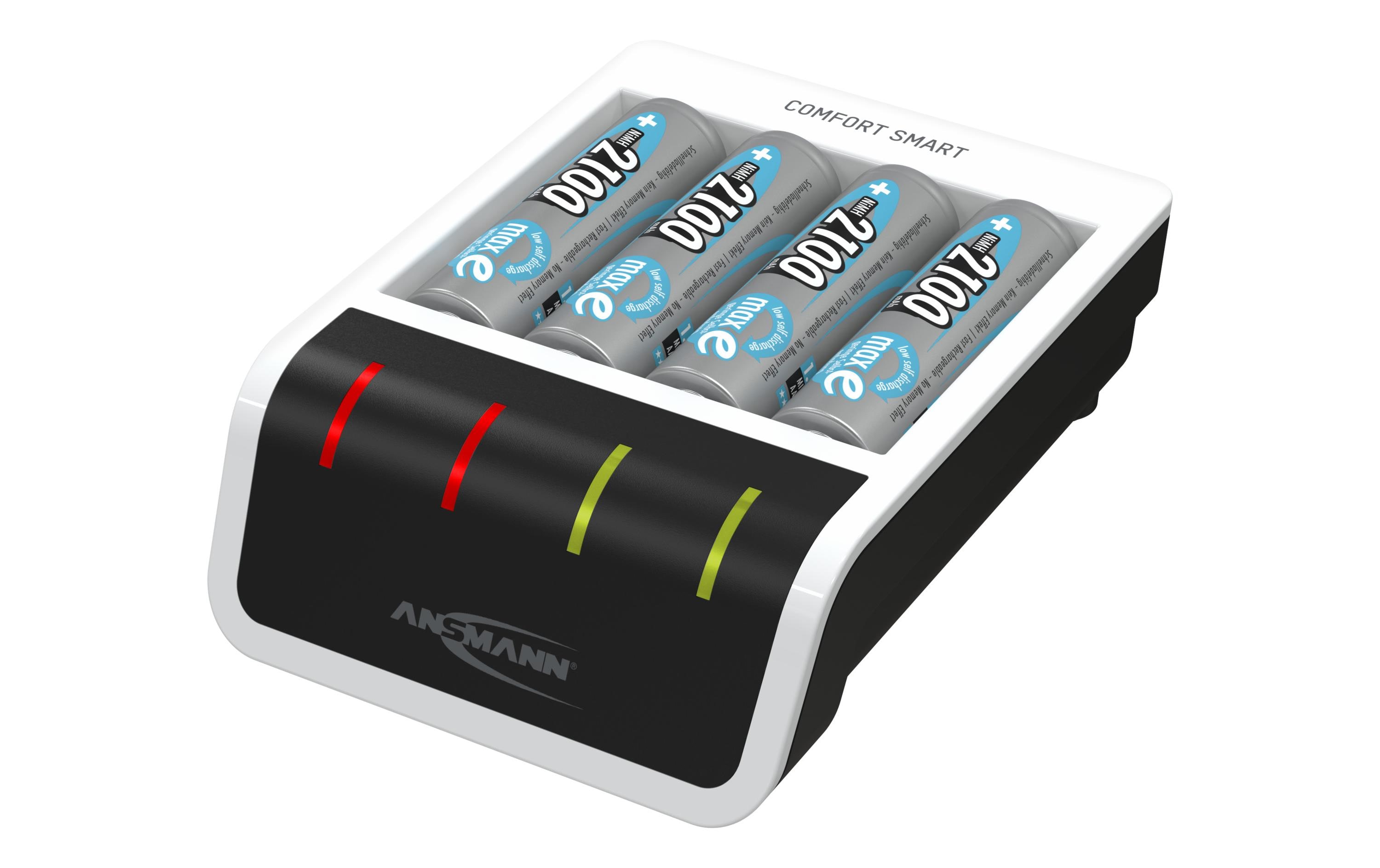 Ansmann Ladegerät Comfort Smart+ 4x AA 2100 mAh