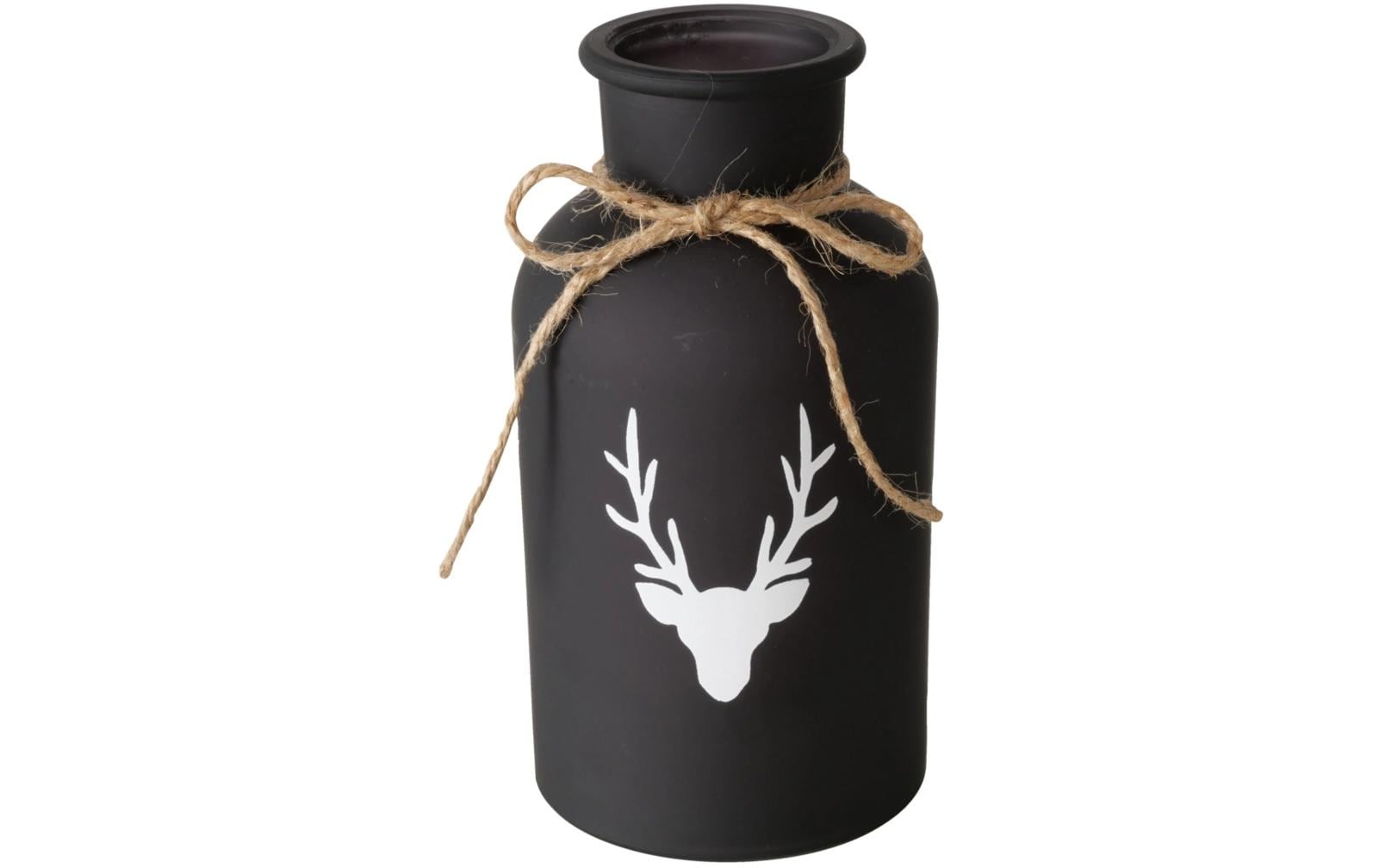 Boltze Vase Vilbert 19.5 cm, Schwarz