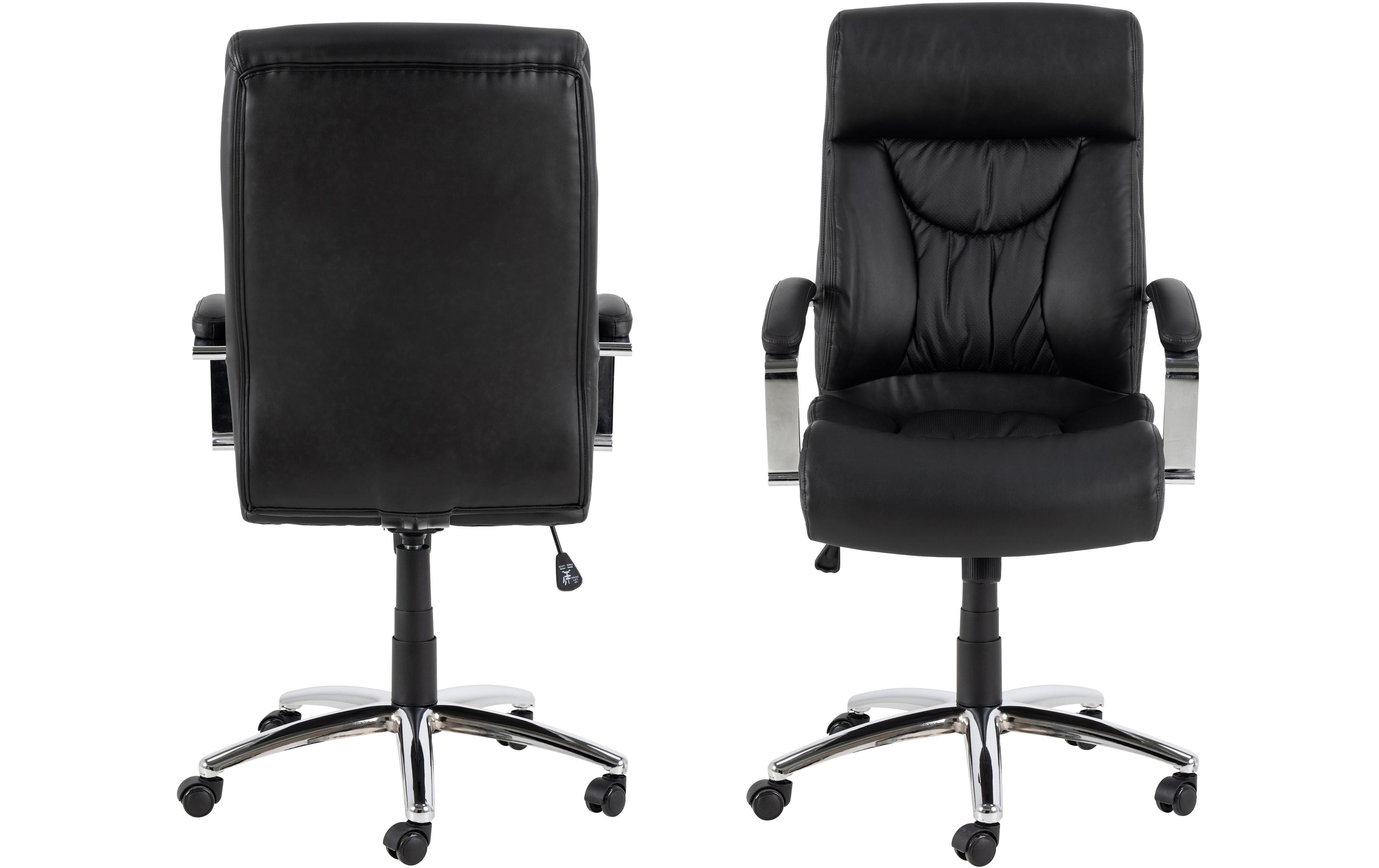 AC Design Bürostuhl Benson, mit Polsterrücken und Armlehnen, Schwarz