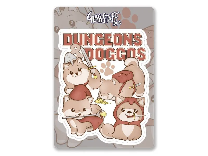 Glass Staff Dungeons & Doggos Sticker Mehrfarbig