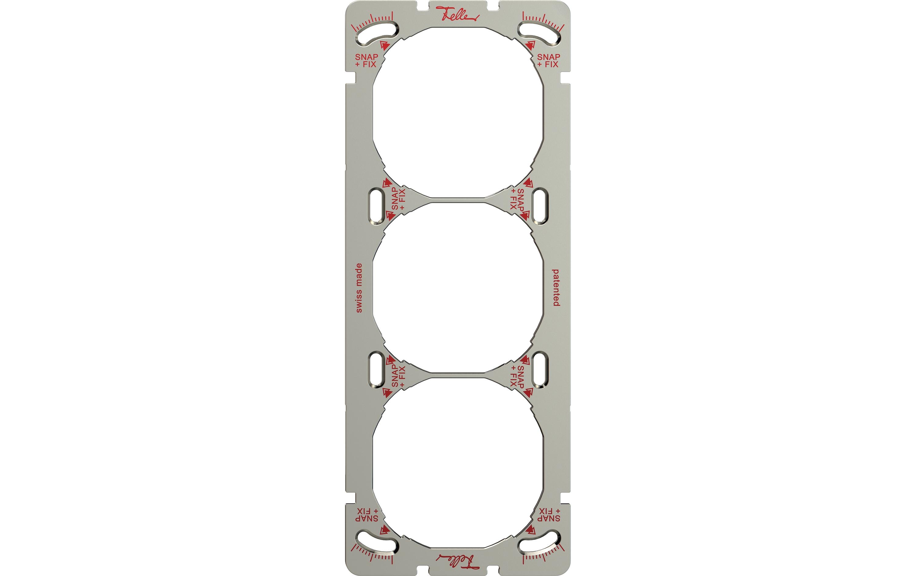 Feller EDIZIOliv Befestigungsplatte 3 x 1 oder 1 x 3 Senkrecht oder Waagrecht Feller EDIZIOliv Befestigungsplatte 3 x 1 oder 1 x 3 Senkrecht oder Waagrecht