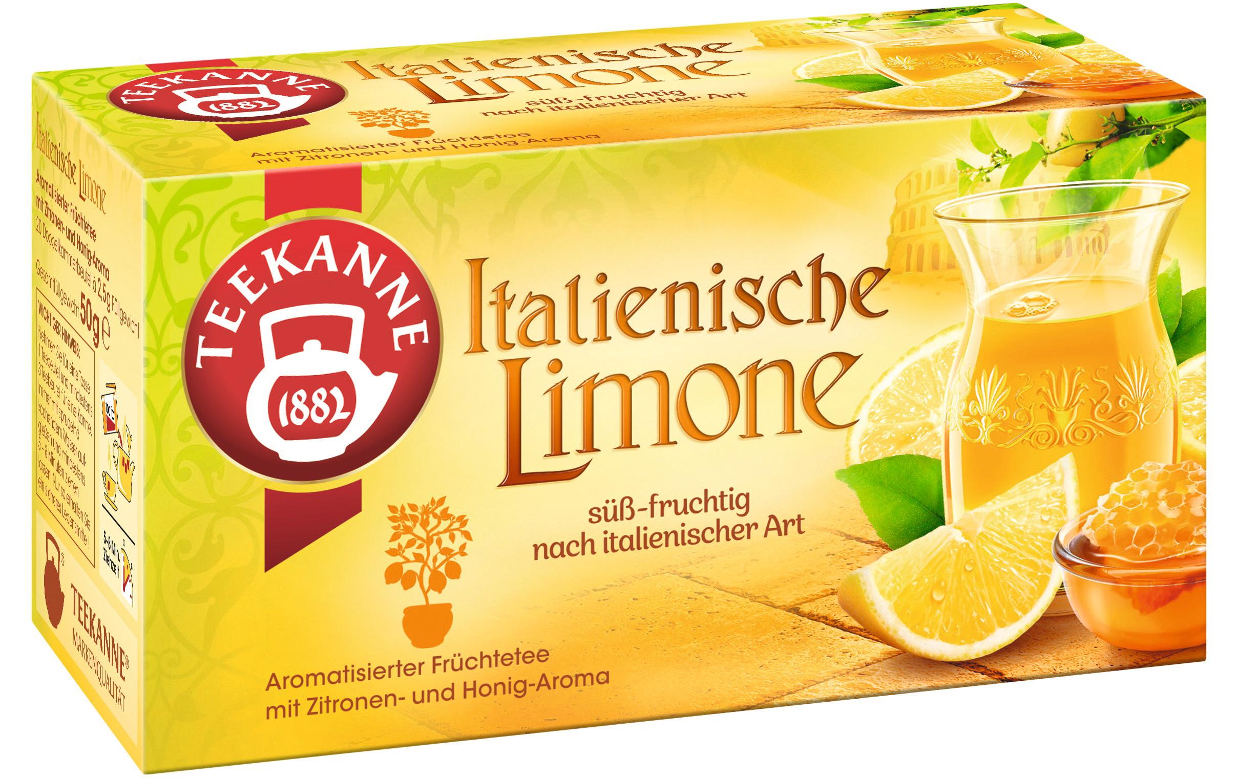 Teekanne Teebeutel Italienische Limone 20 Stück