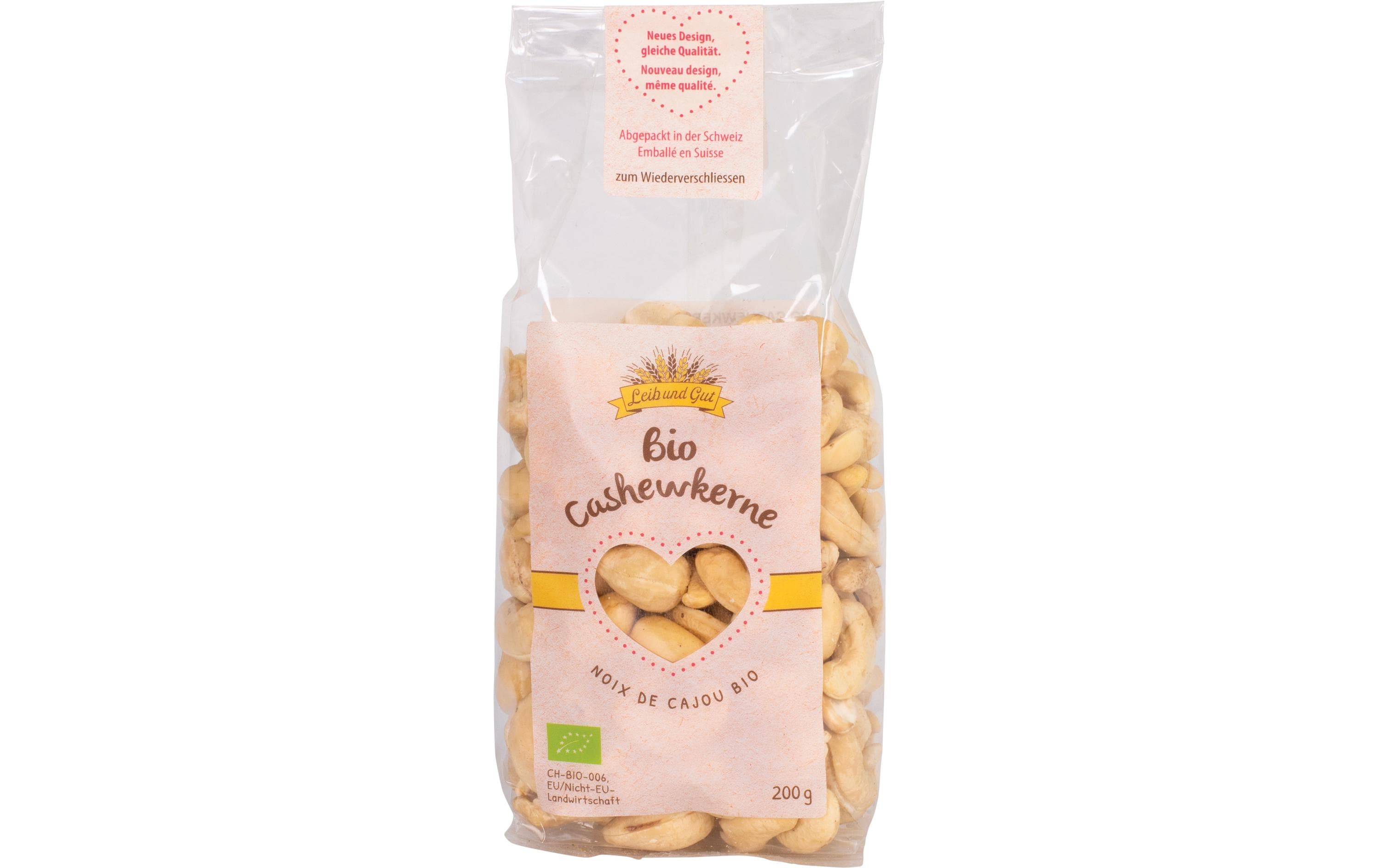 Leib und Gut Bio Cashewkerne 200 g Leib und Gut Bio Cashewkerne 200 g