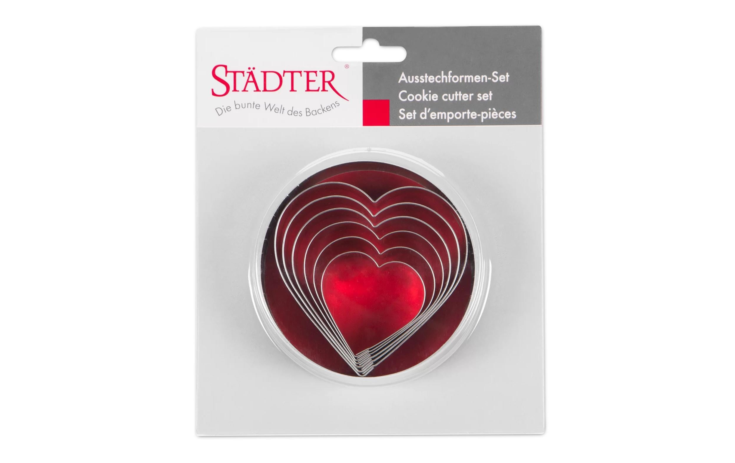 Städter Guetzli-Ausstecher Herz, 6-teiliges Set