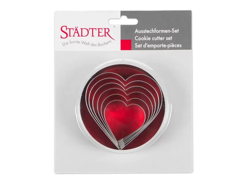 Städter Guetzli-Ausstecher Herz, 6-teiliges Set Städter Guetzli-Ausstecher Herz, 6-teiliges Set
