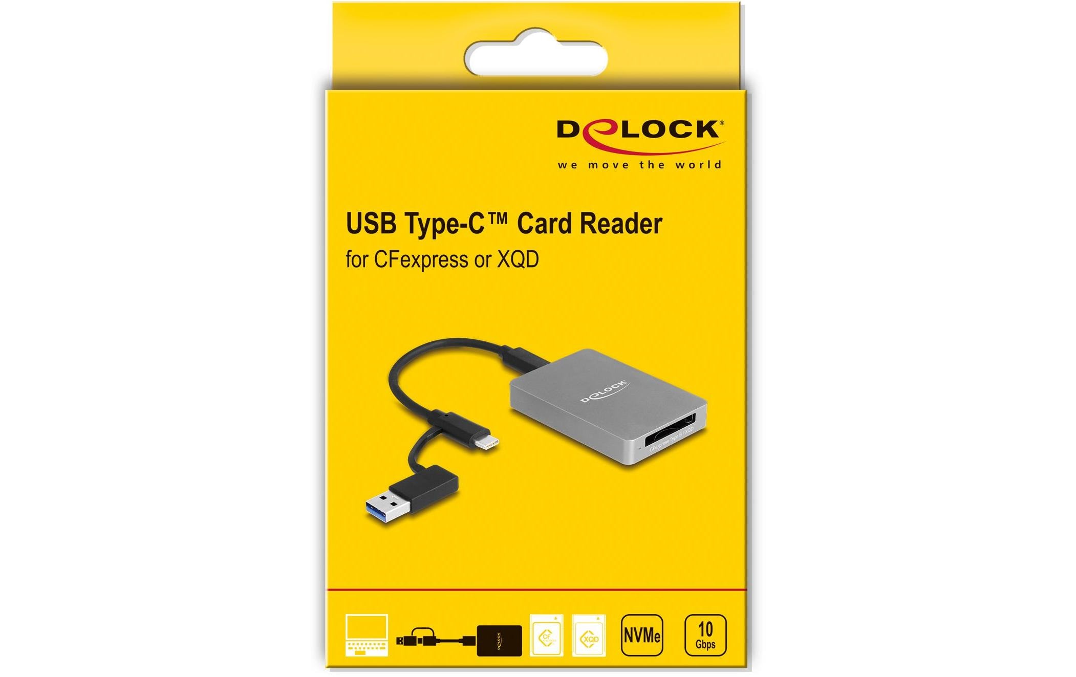 Delock Card Reader Extern Card Reader Extern 91008 USB Typ-C