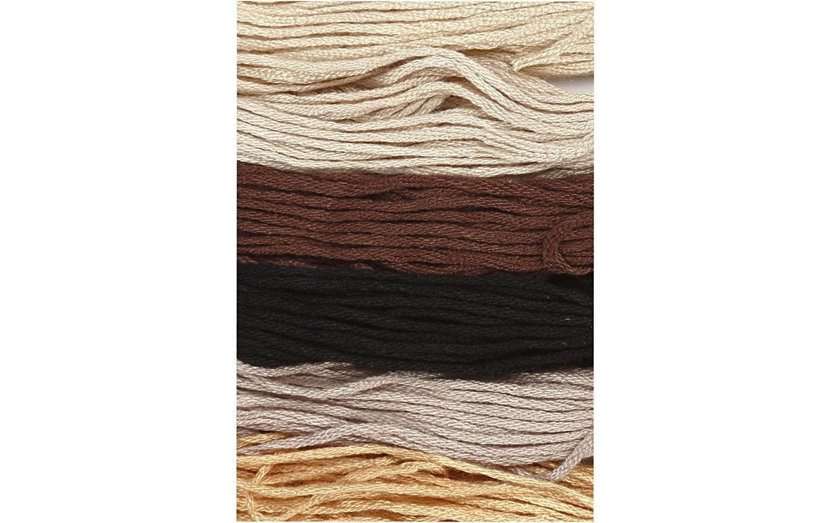 Creativ Company Stickgarn Baumwolle Natur 6 Bündel à 8 m Creativ Company Stickgarn Baumwolle Natur 6 Bündel à 8 m