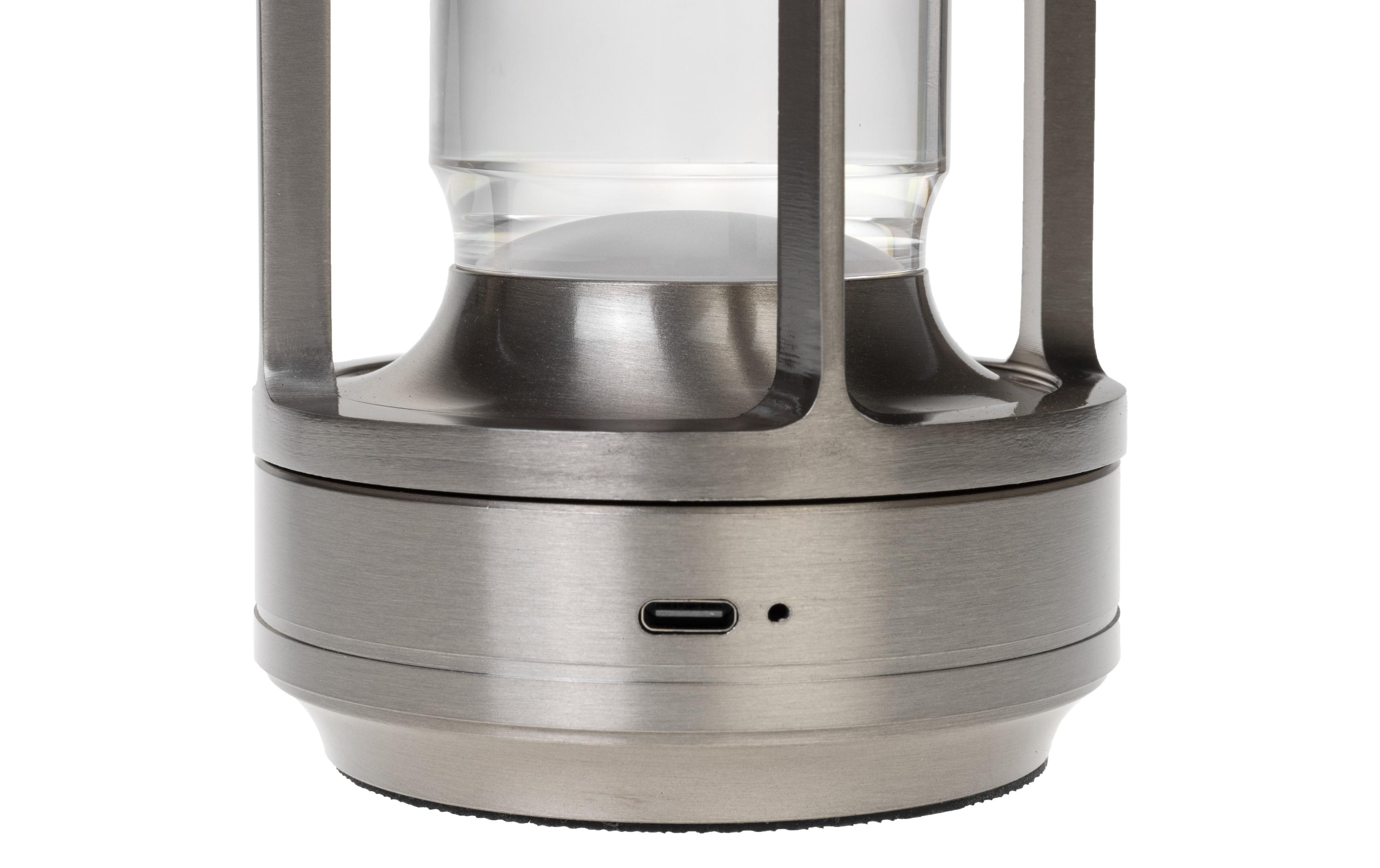 COCON USB-Tischleuchte Laterne, Silber