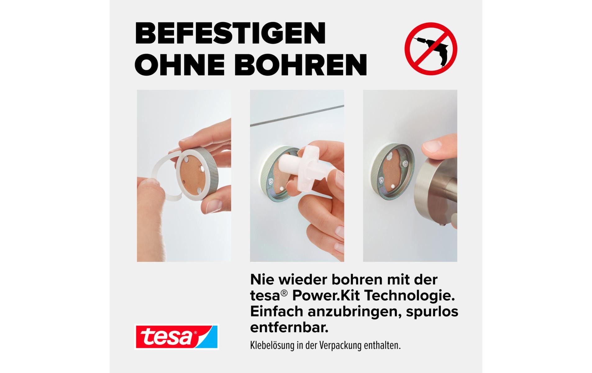 tesa Moon Zahnputzbecher Weiss/Silber