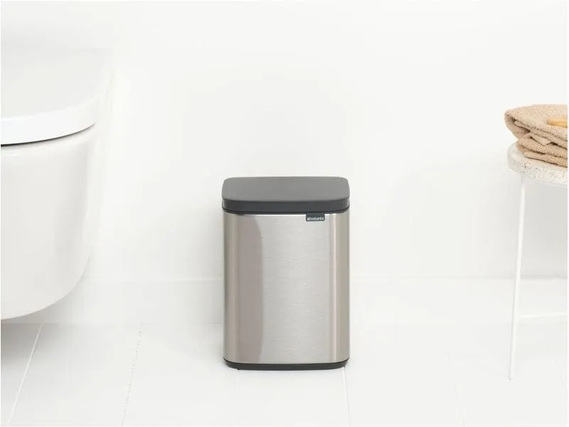Brabantia Kosmetikeimer Bo Waste Bin 4 l, Silber matt