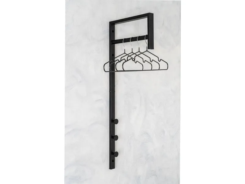 House Nordic Wandgarderobe Trento 30 x 82 cm, Schwarz