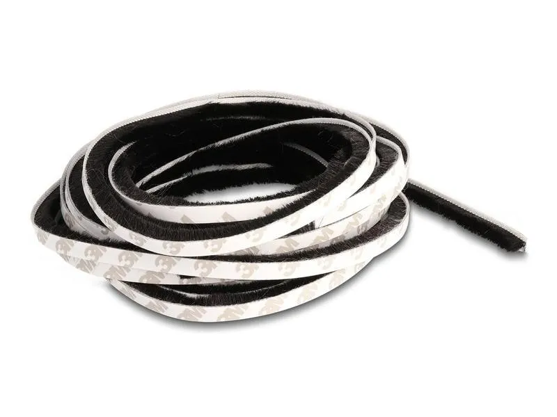 Delock Bürstenstreifen selbstklebend schwarz, 8mm - 5m Delock Bürstenstreifen selbstklebend schwarz, 8mm - 5m