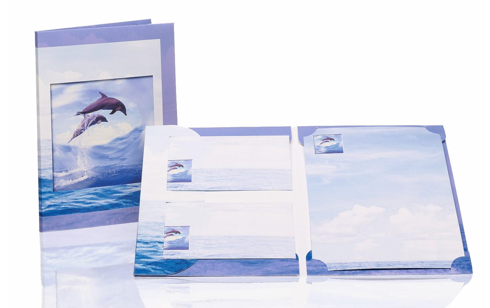 Rössler Briefpapierset Flipper, 10 Blätter, 10 Briefumschläge