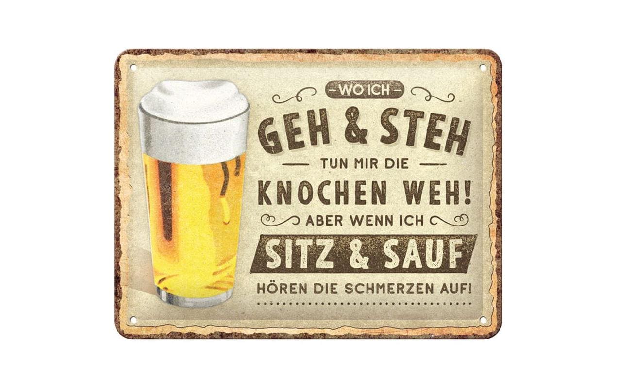 Nostalgic Art Schild Wo ich geh & steh 15 x 20 cm, Metall