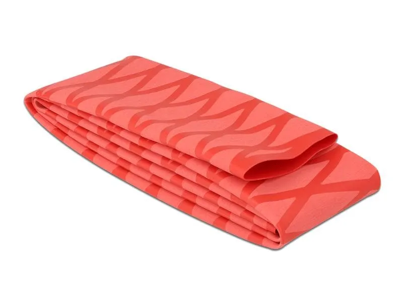 Delock Schrumpfschlauch X-Muster rutschfest 1 m x 40 mm Rot Delock Schrumpfschlauch X-Muster rutschfest 1 m x 40 mm Rot