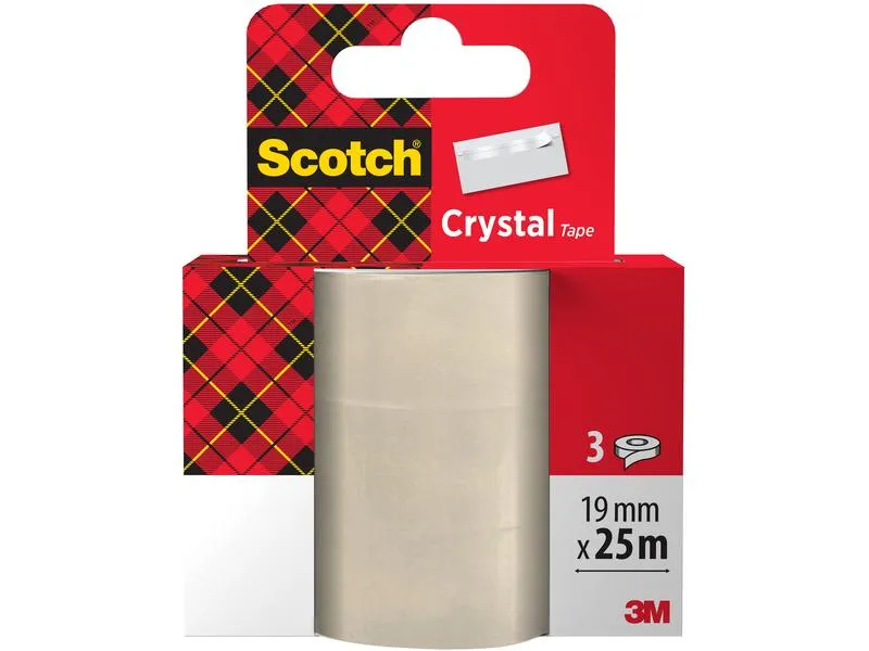 Scotch Klebeband Crystal Nachfüllpack 19 mm x 25 m, Transparent Scotch Klebeband Crystal Nachfüllpack 19 mm x 25 m, Transparent