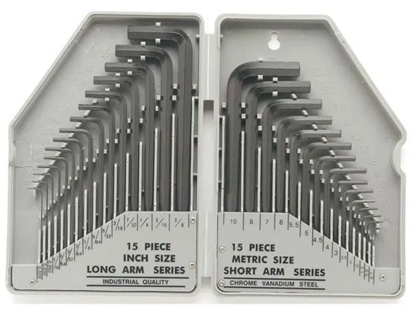 Toolland Winkelschlüssel-Set Zoll und metrisch Toolland Winkelschlüssel-Set Zoll und metrisch