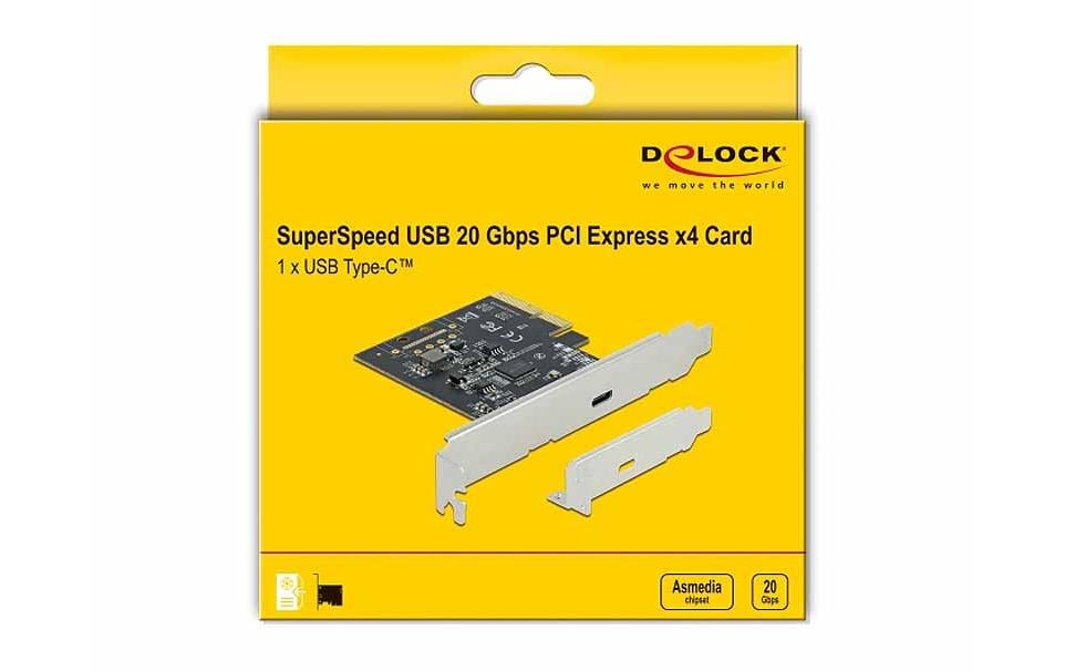 Delock PCI-Express-Karte 89036 USB-C 3.2, 20Gbs, LP