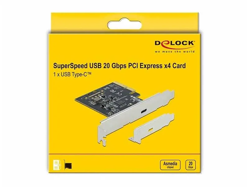 Delock PCI-Express-Karte 89036 USB-C 3.2, 20Gbs, LP Delock PCI-Express-Karte 89036 USB-C 3.2, 20Gbs, LP