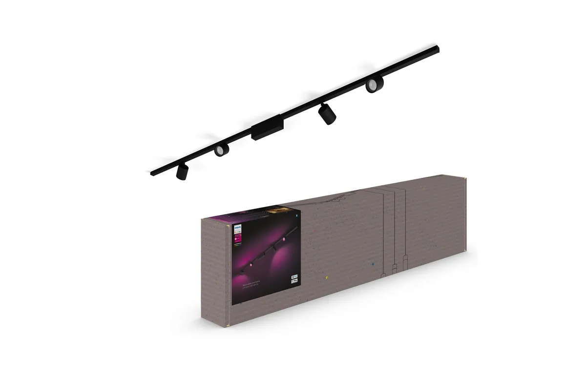 Philips Hue Perifo Basis-Set Deckenleuchte 4 Spots Schwarz Philips Hue Perifo Basis-Set Deckenleuchte 4 Spots Schwarz