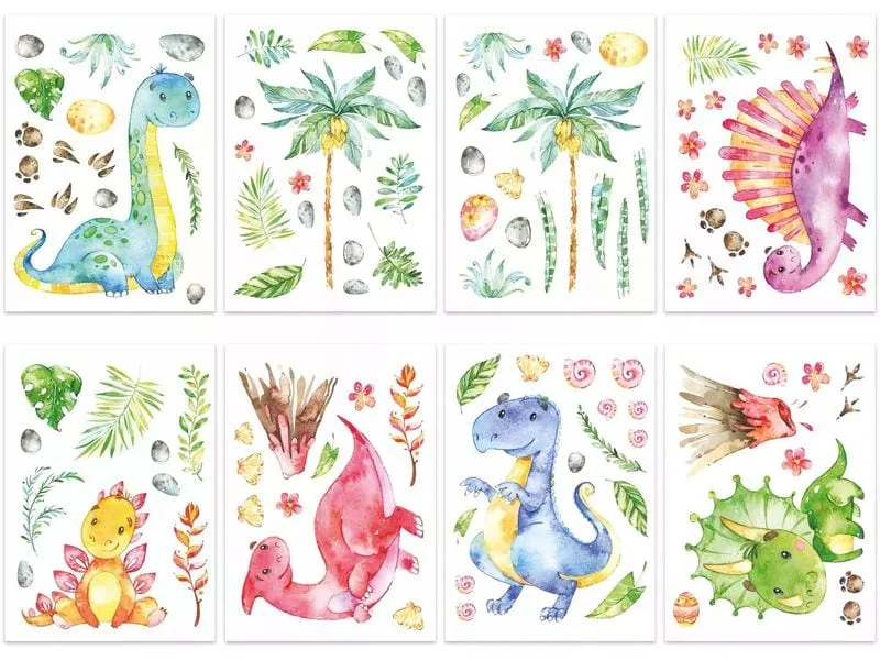 Papierdrachen Wandtattoo-Set Dinosaurier Papierdrachen Wandtattoo-Set Dinosaurier