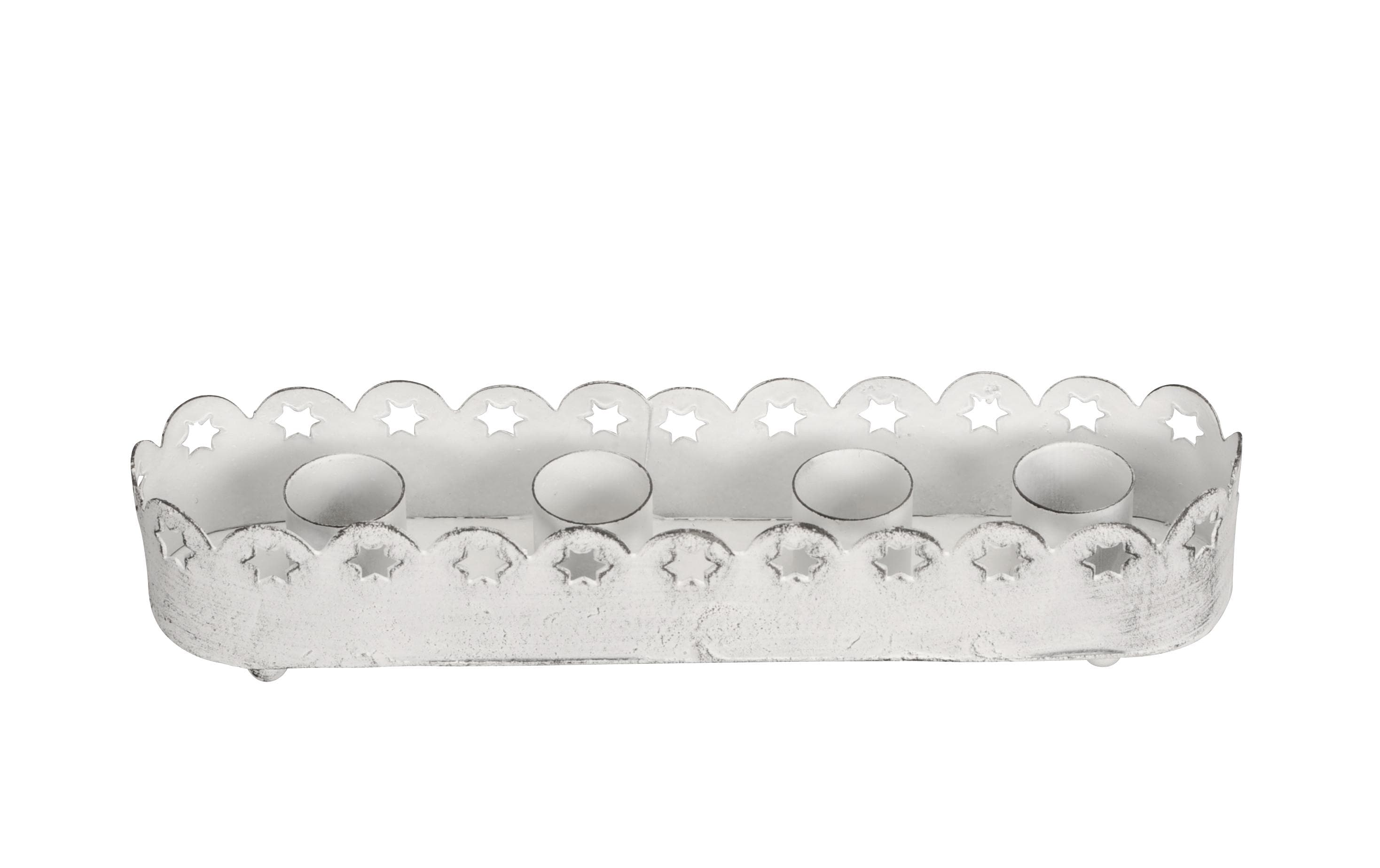 COCON Kerzenhalter für 4 Stück, Weiss