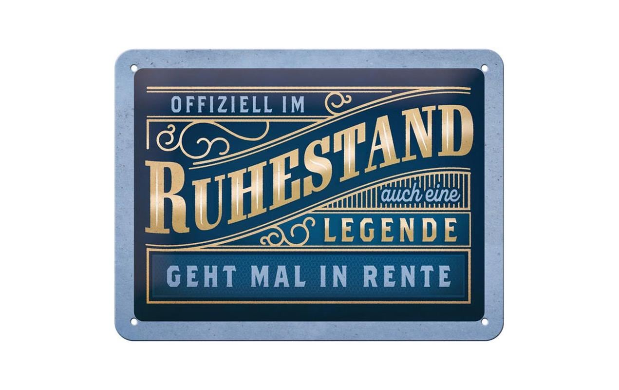 Nostalgic Art Schild Offiziell im Ruhestand 15 x 20 cm, Metall